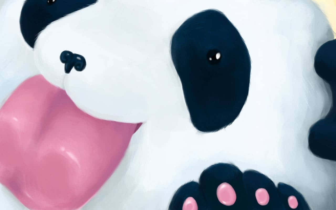 Girly Cute Panda Tongue Out Wallpaper