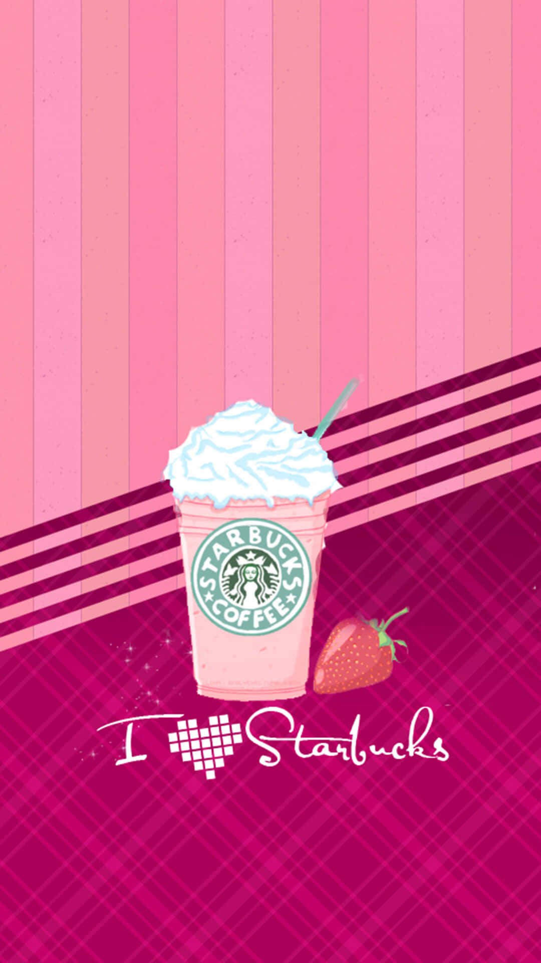 I Love Starbucks Pink Girly Cute Picture