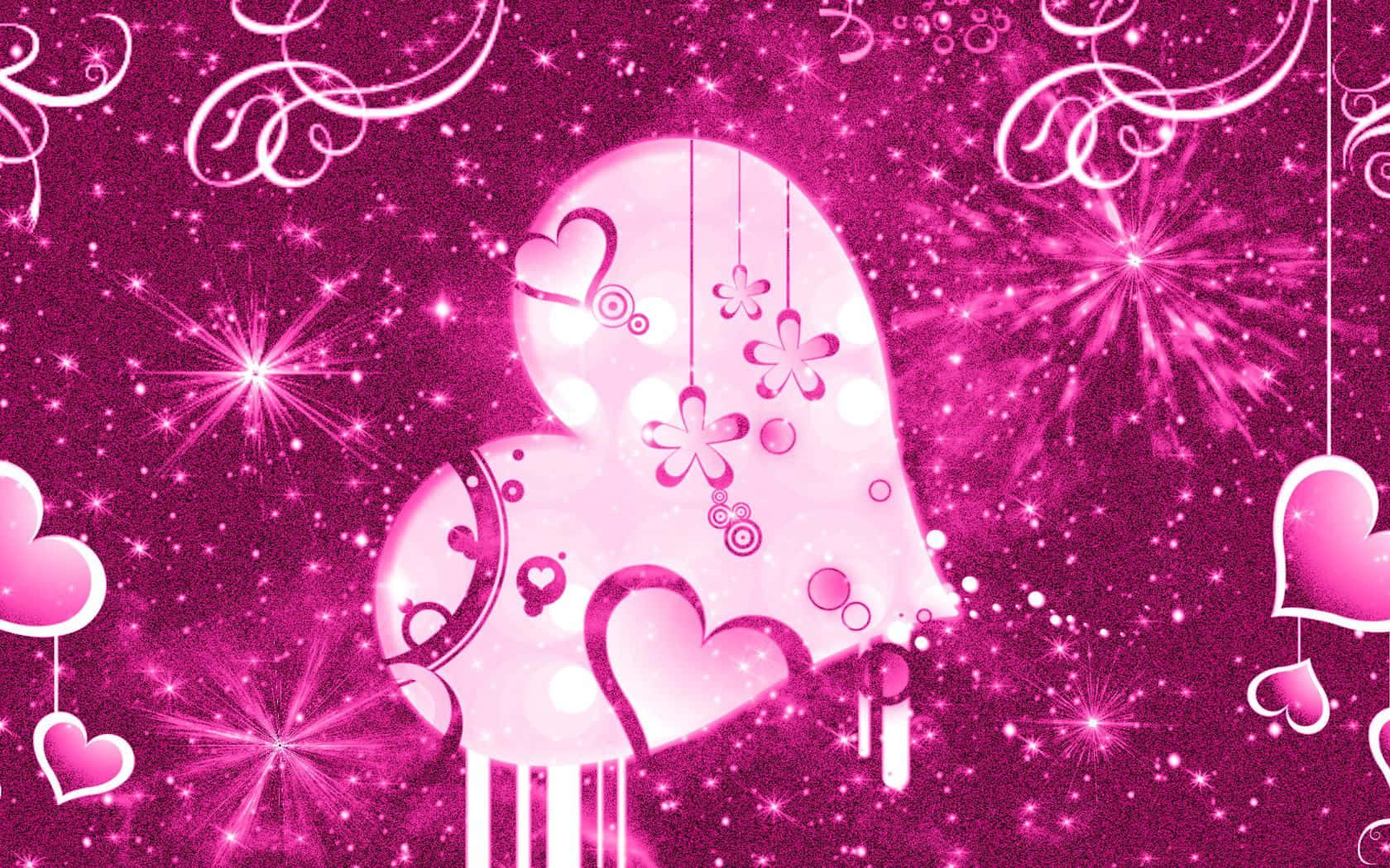 Pink Heart Girly Cute Picture