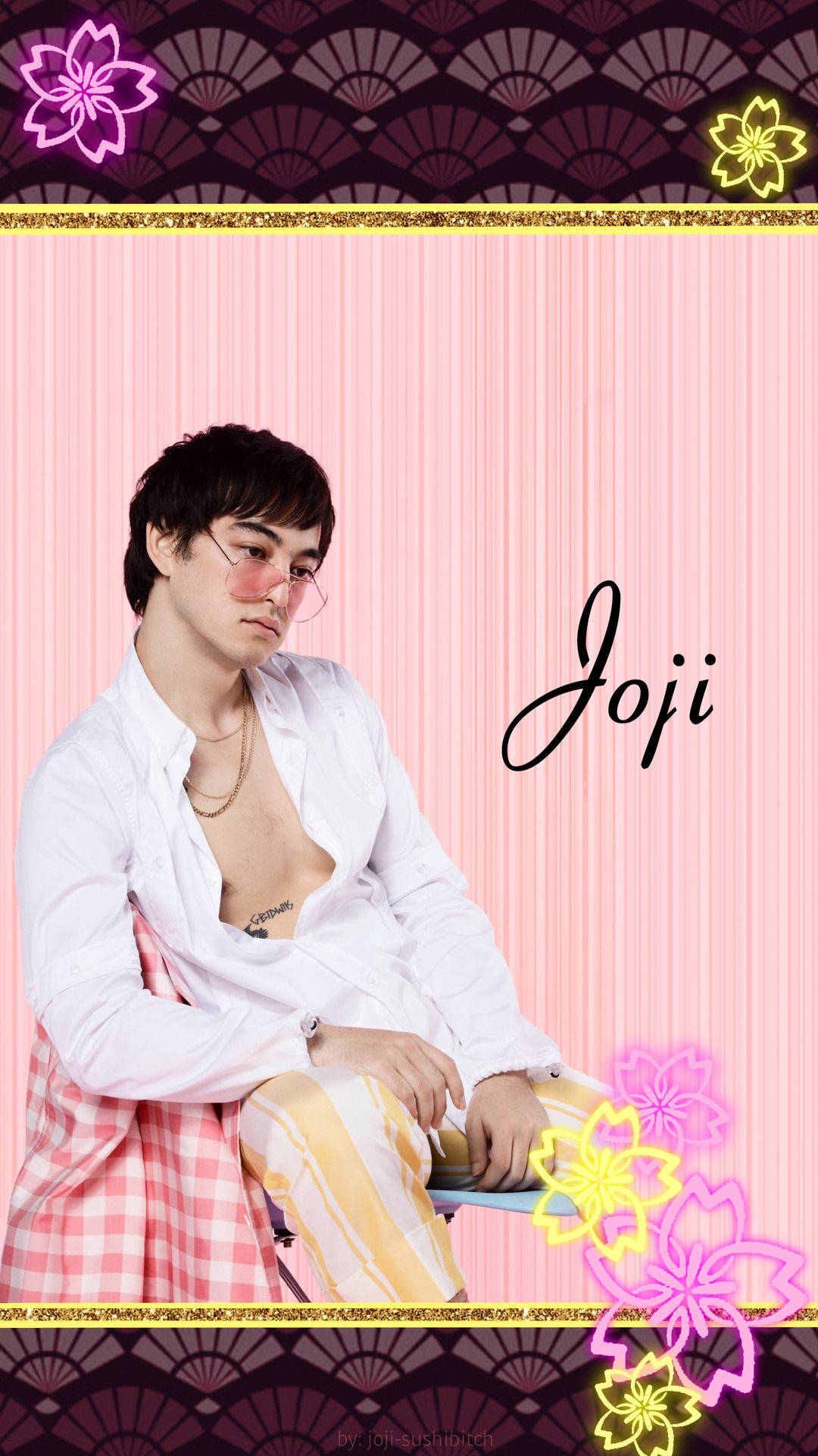 Girly Designed Poster Of Joji Background