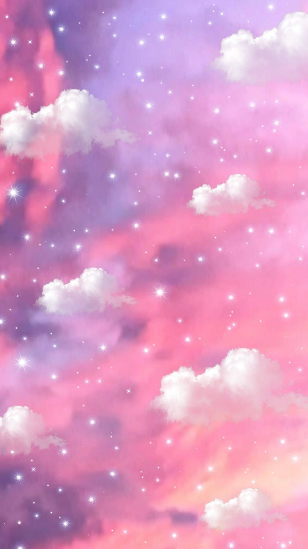 Fondode Pantalla Femenino Con Una Galaxia Rosa En El Cielo. Fondo de pantalla