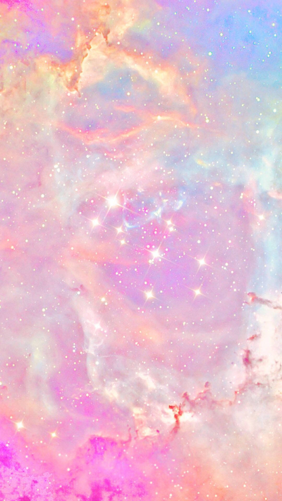 Smuk Pastel Pigeagtig Galaxy Tapet Wallpaper