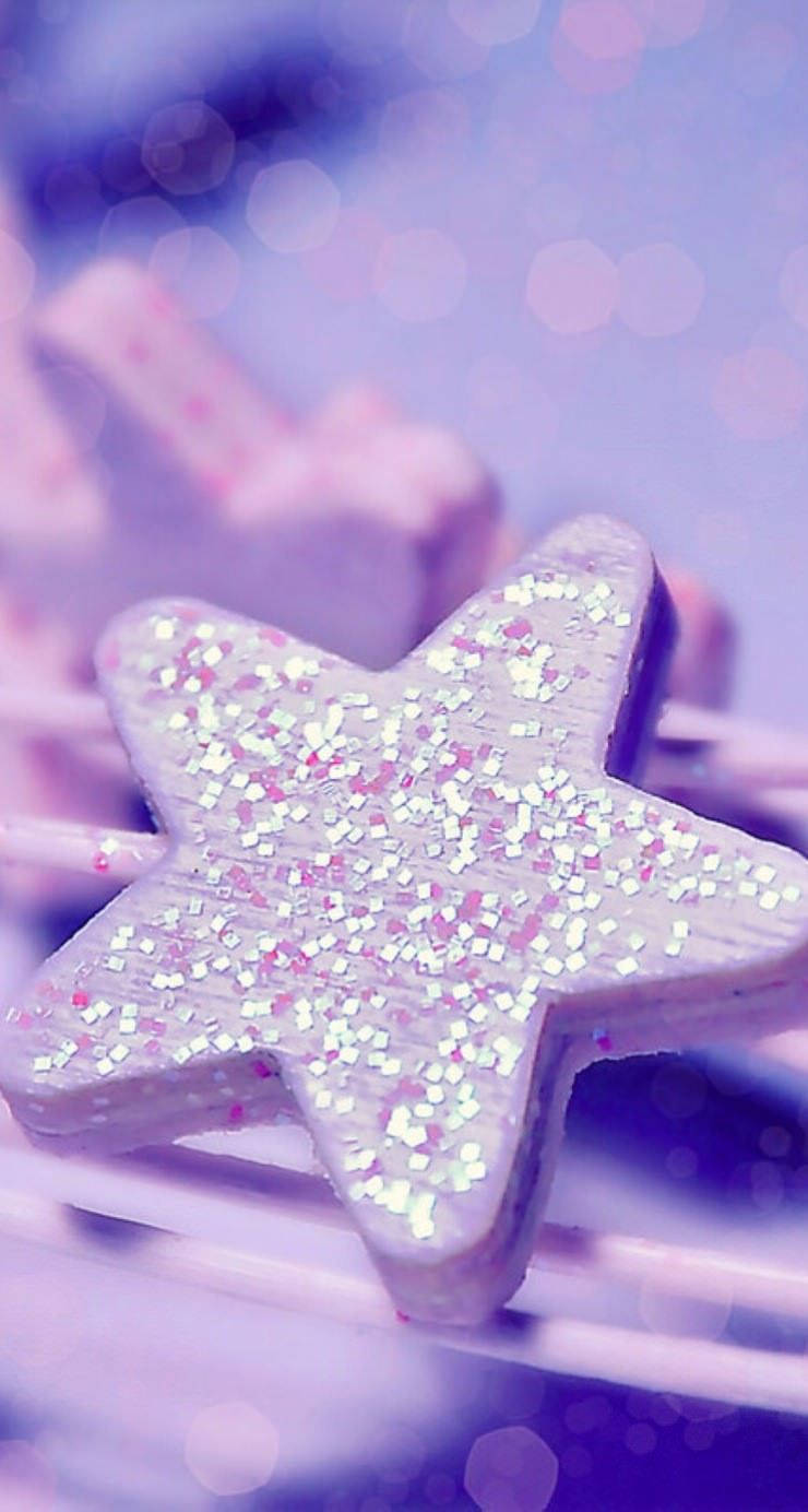 Sparkle and Shine with Girly Glitter Stars Wallpaper