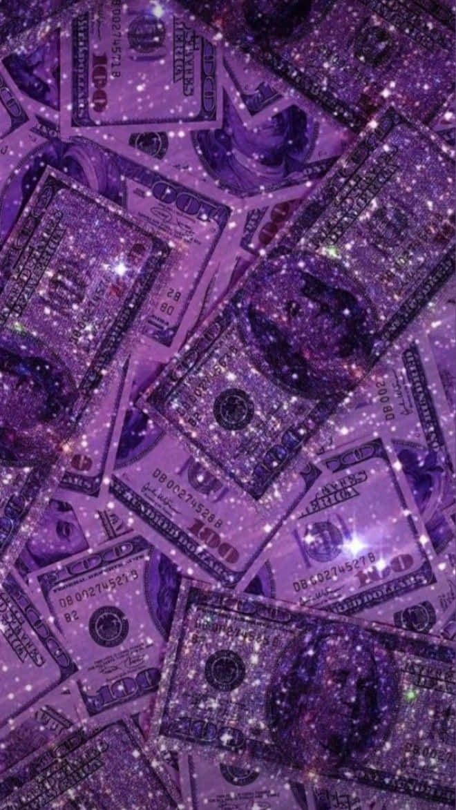 Girly Money Violet Aesthetic Wallpaper