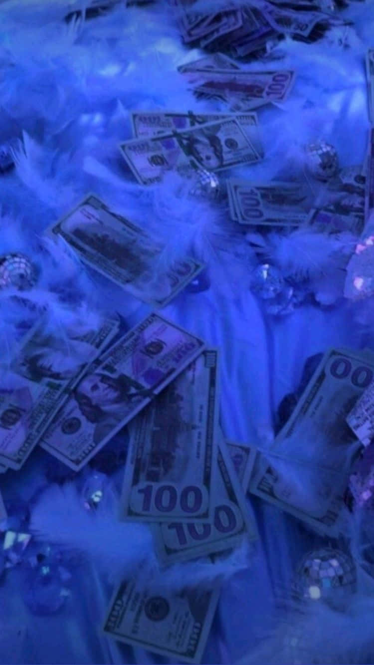 Chicas,dinero, Luz Azul Fondo de pantalla