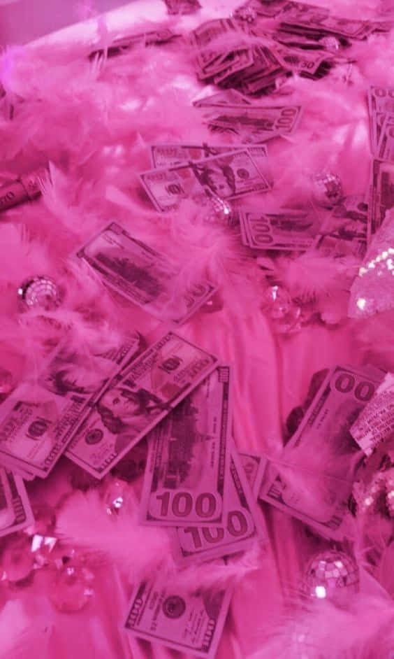Girly Money Hot Pink Wallpaper