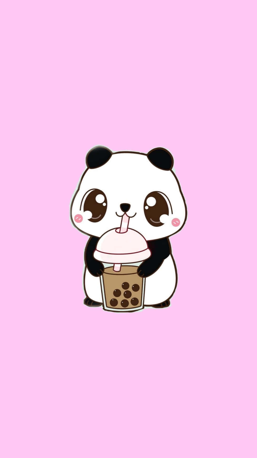 Girly Panda Coffee Cup Wallpaper