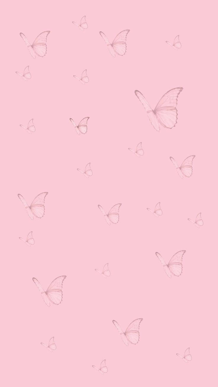 Girly Phone Pink Butterflies
