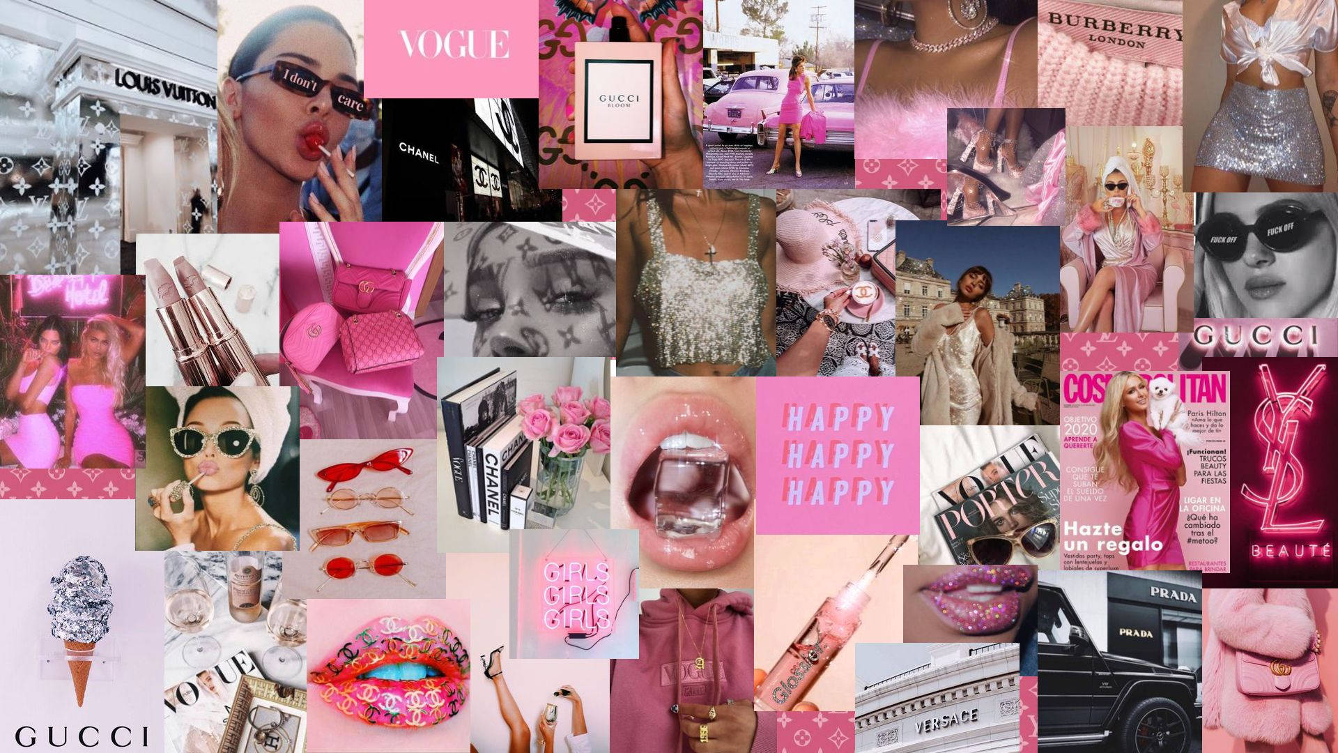 Girly Pink Aesthetic Collage