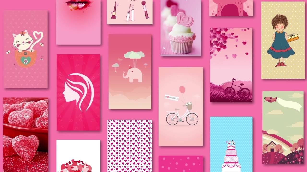 Hermosopapel Pintado Rosa Femenino Fondo de pantalla