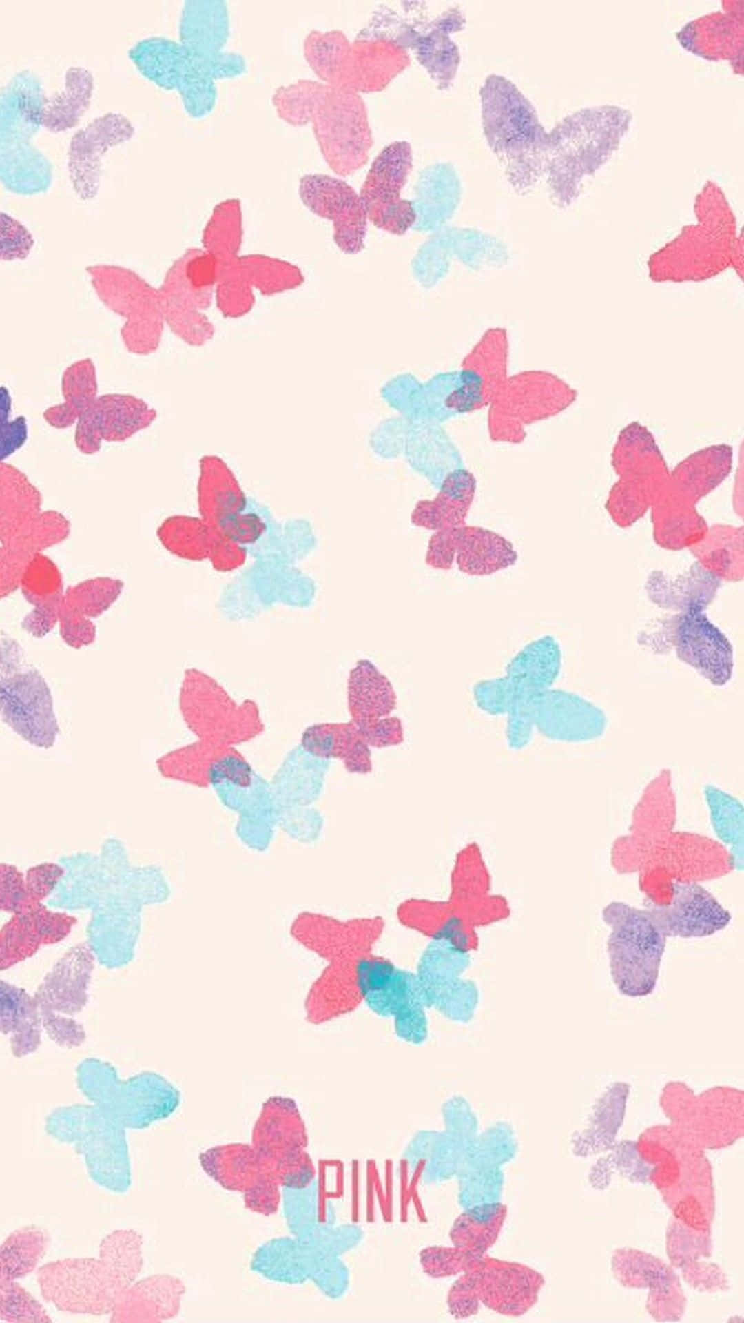 Motivodi Farfalle Rosa Per Sfondo Di Tumblr Femminile Sfondo