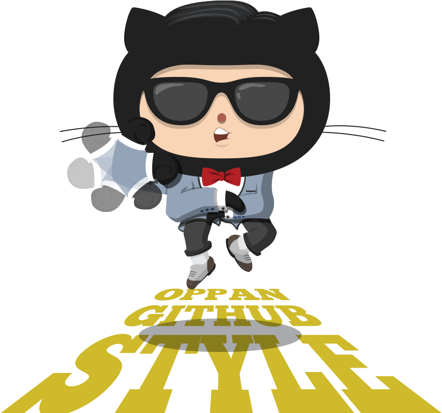 Git Hub Style Octocat Cartoon PNG