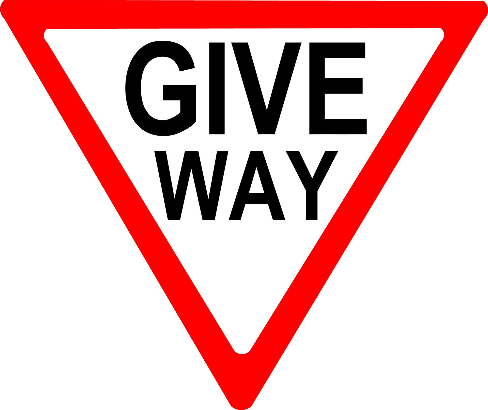 Give Way Traffic Sign PNG