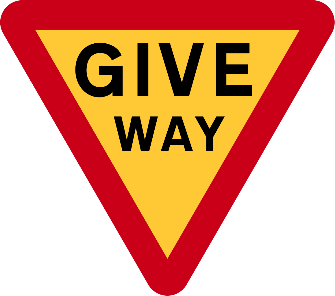 Give Way Traffic Sign PNG