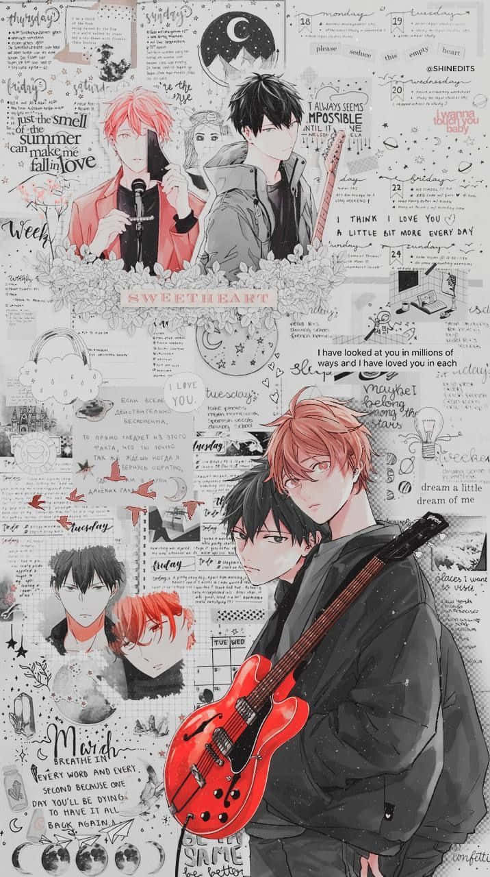 Given Anime Aesthetic Manga Collage Wallpaper