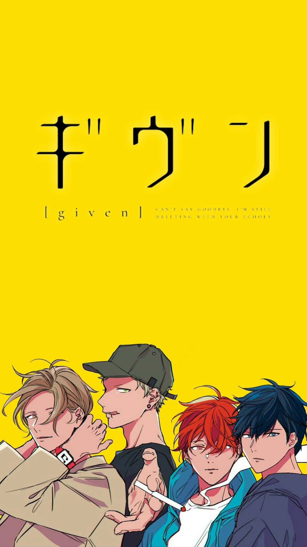 Given Anime Band On Yellow Wallpaper