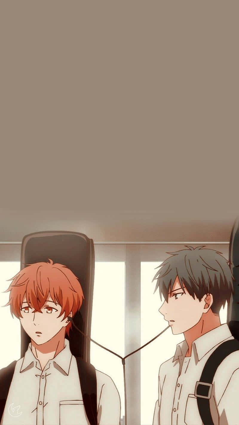 Given Anime Couple Sharing Earphones Wallpaper