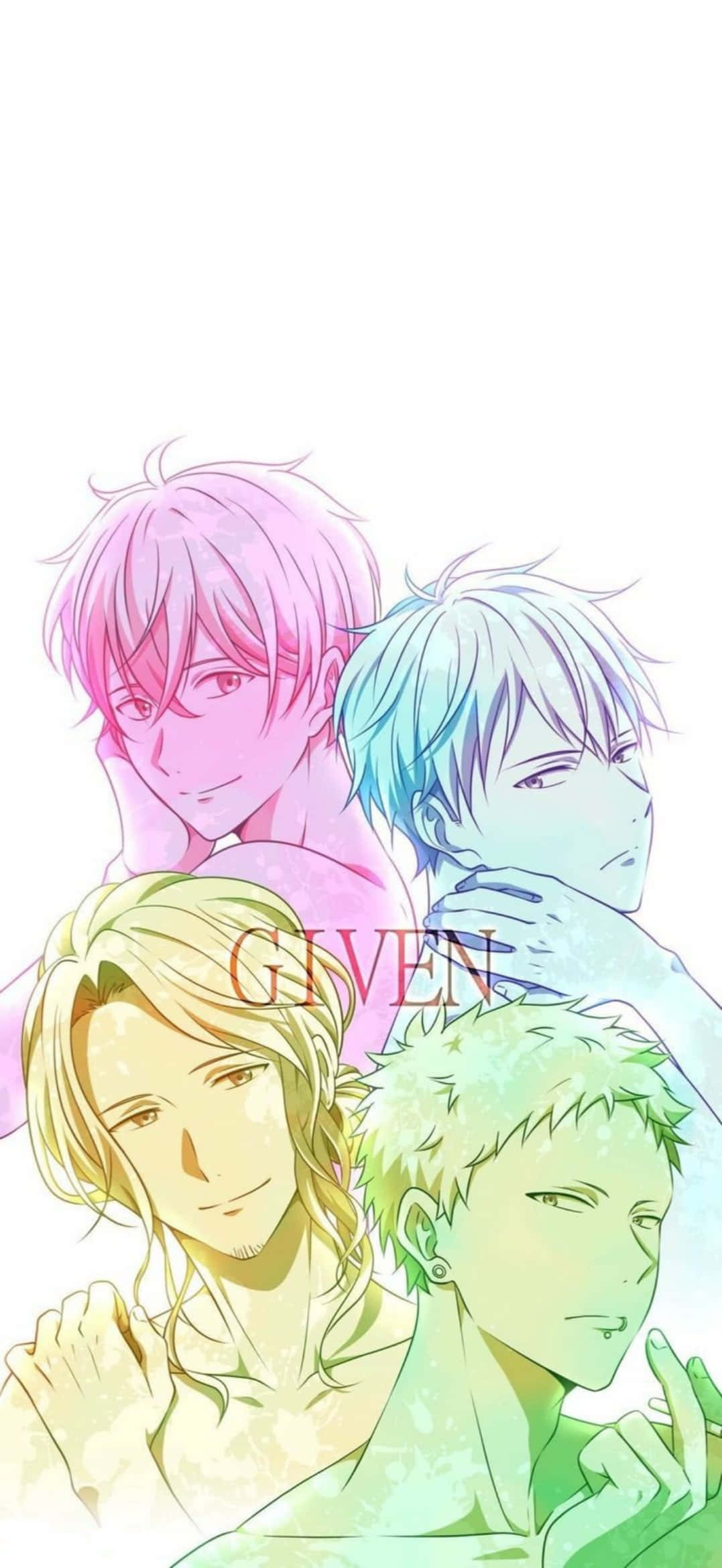 Einegruppe Von Anime-charakteren Mit Verschiedenen Haarfarben