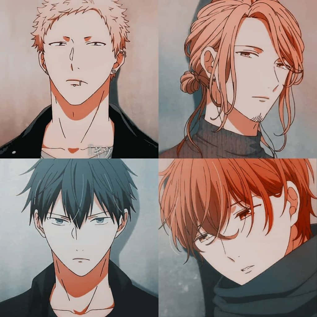 Four Anime Characters With Different Hair Styles