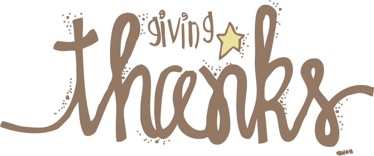 Giving Thanks Calligraphy PNG