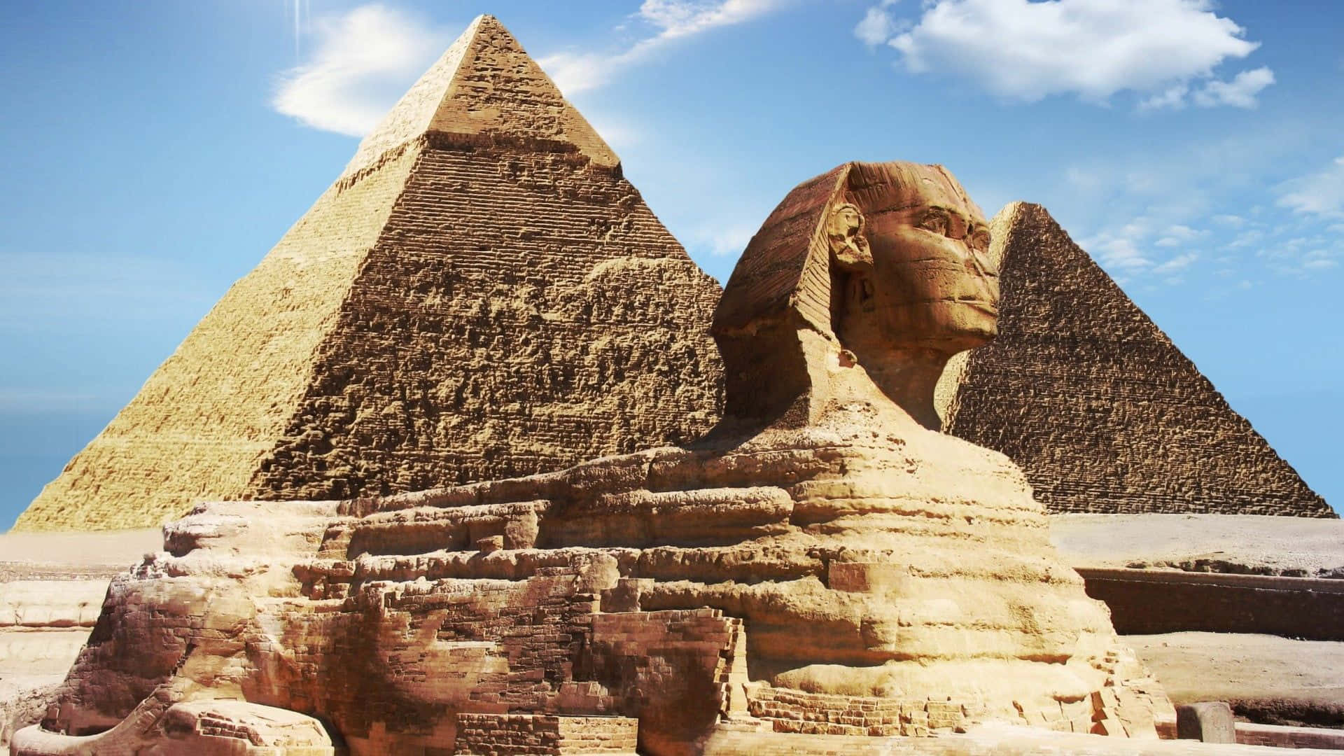 Laspirámides De Giza Y La Gran Esfinge Fondo de pantalla