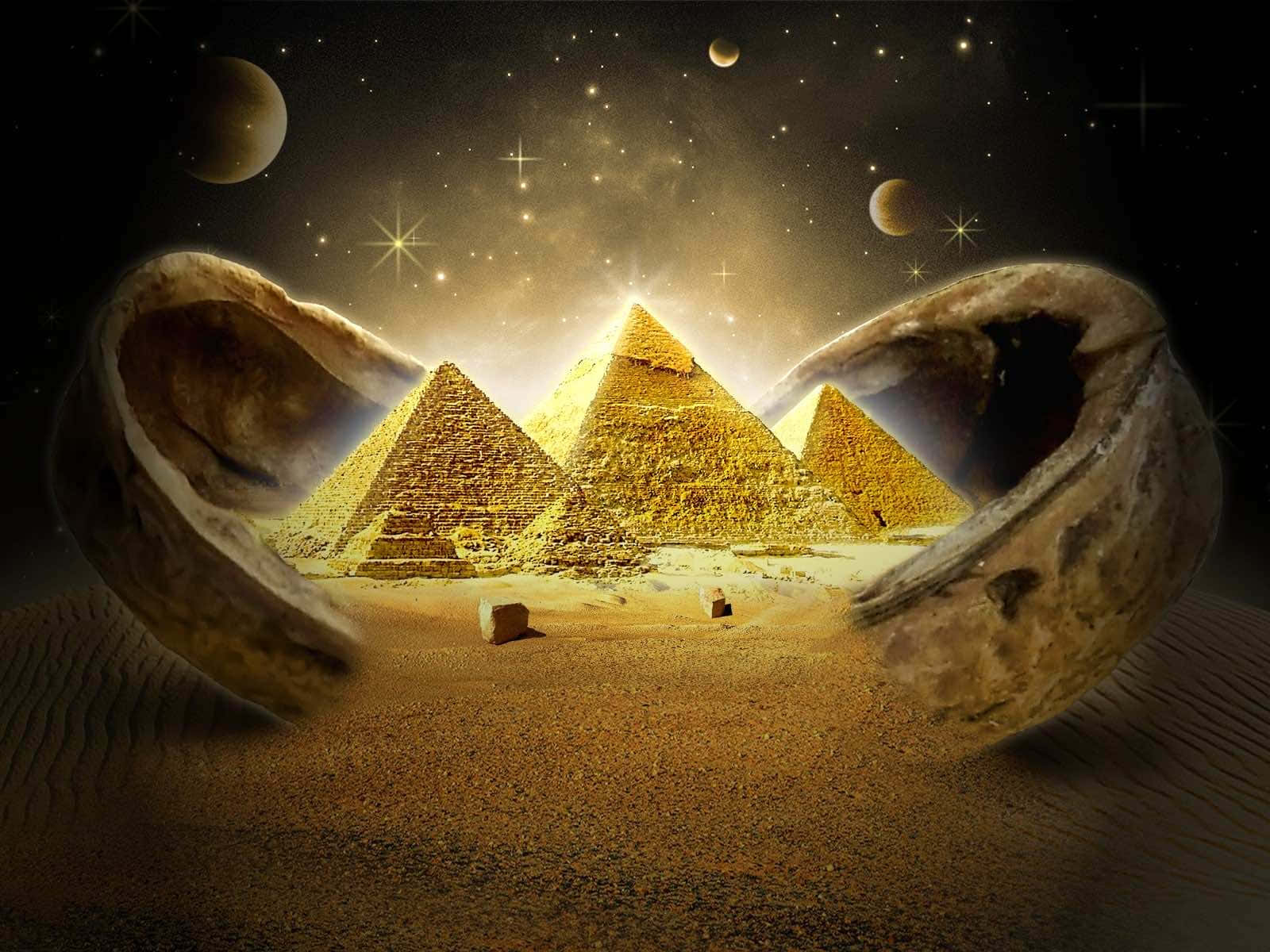 Giza Pyramids Fantasy Art Wallpaper