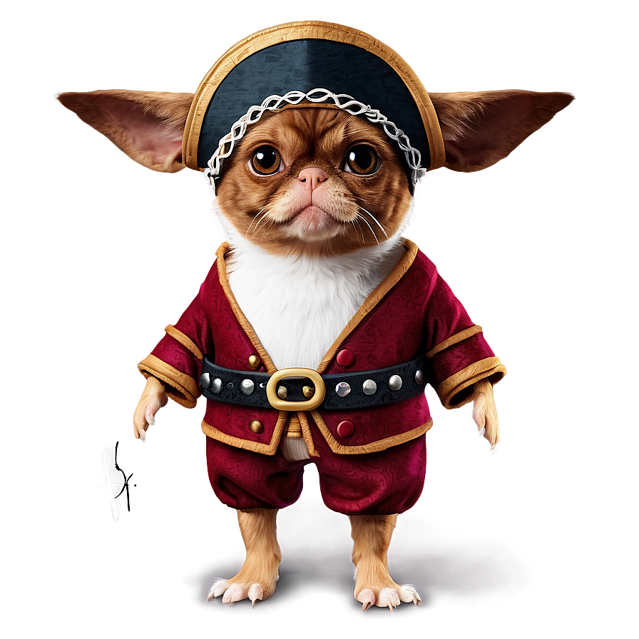 Gizmo In A Pirate Costume Png Qhu PNG