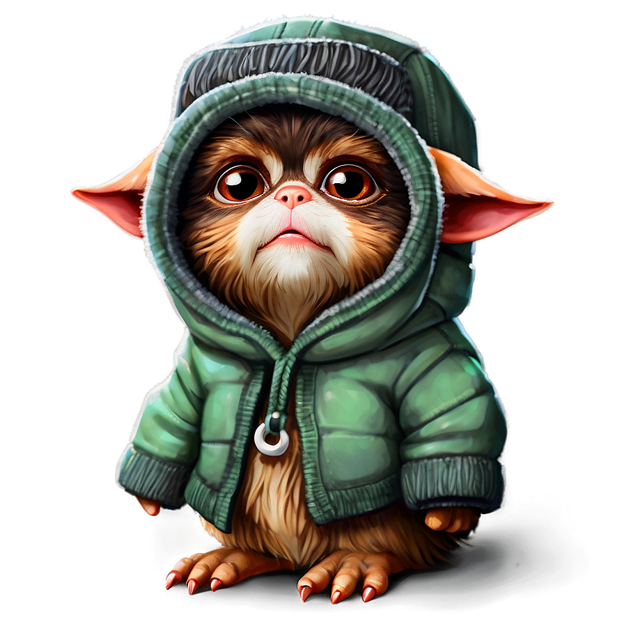 Download Gizmo In Winter Clothes Png Bwj22 | Wallpapers.com