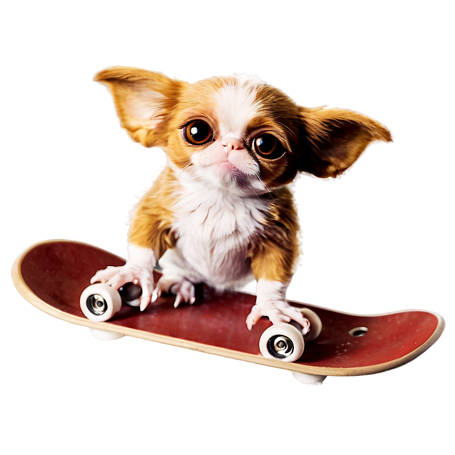 Gizmo Riding A Skateboard Png 06242024 PNG