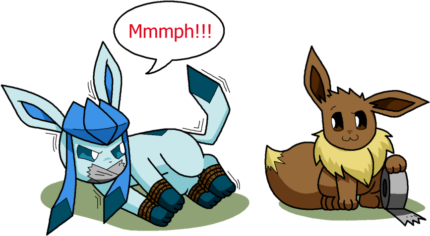 Glaceon Bound Eevee Watching PNG