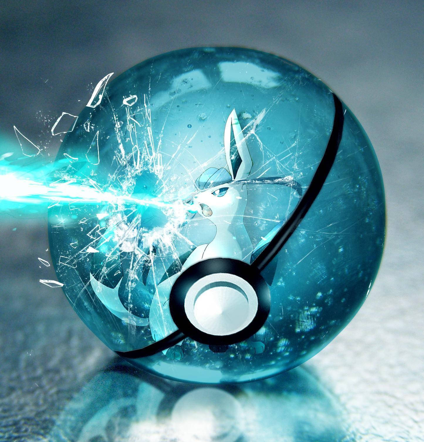Glaceon Inside Pokeball