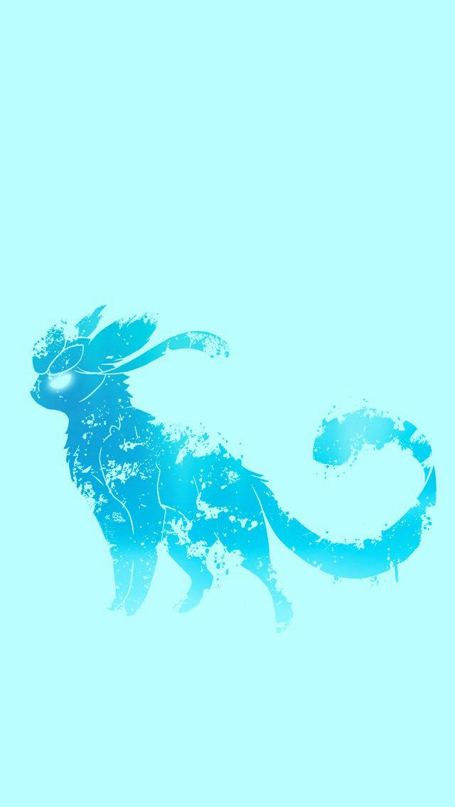 Glaceon Silhouette Abstract