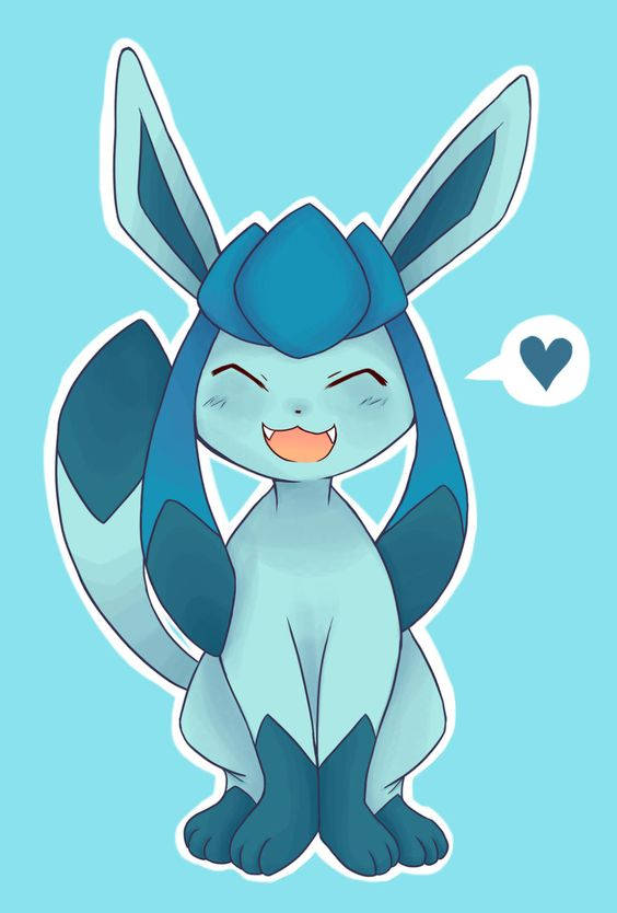 Glaceon With Heart Fanart