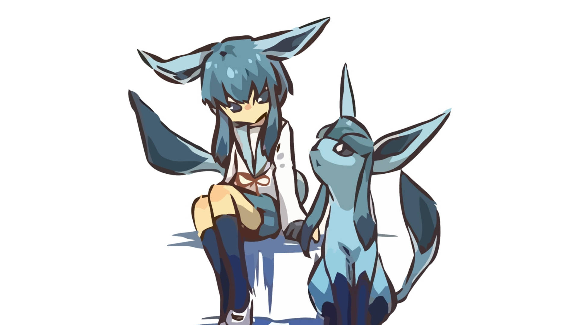 Glaceon With Human Glaceon