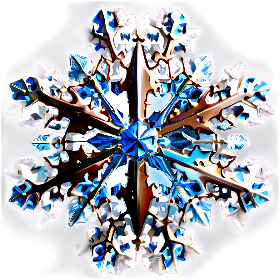 Glacial Snowflake Detail Png 06262024 PNG