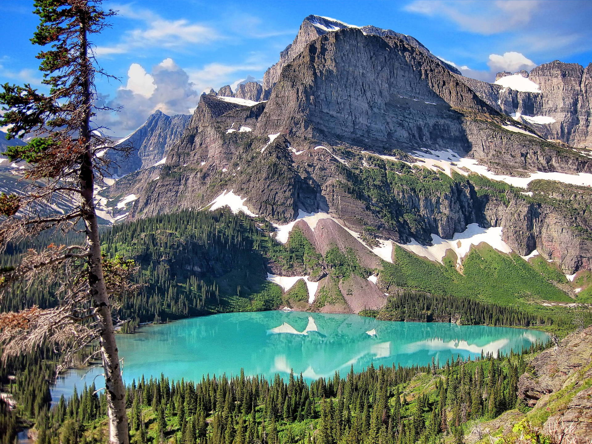 Glacier National Park Bright Lake Wallpaper