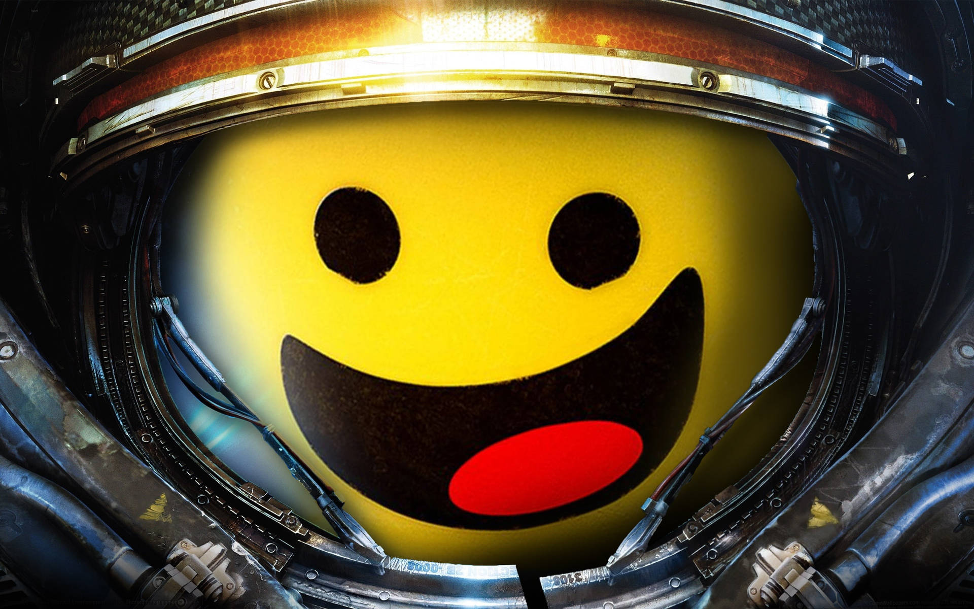 Glad Emoji-astronaut Wallpaper