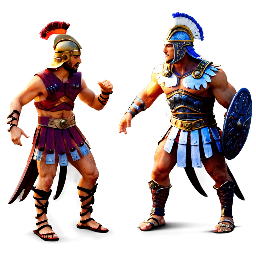 Gladiator Battle Png 06252024 PNG