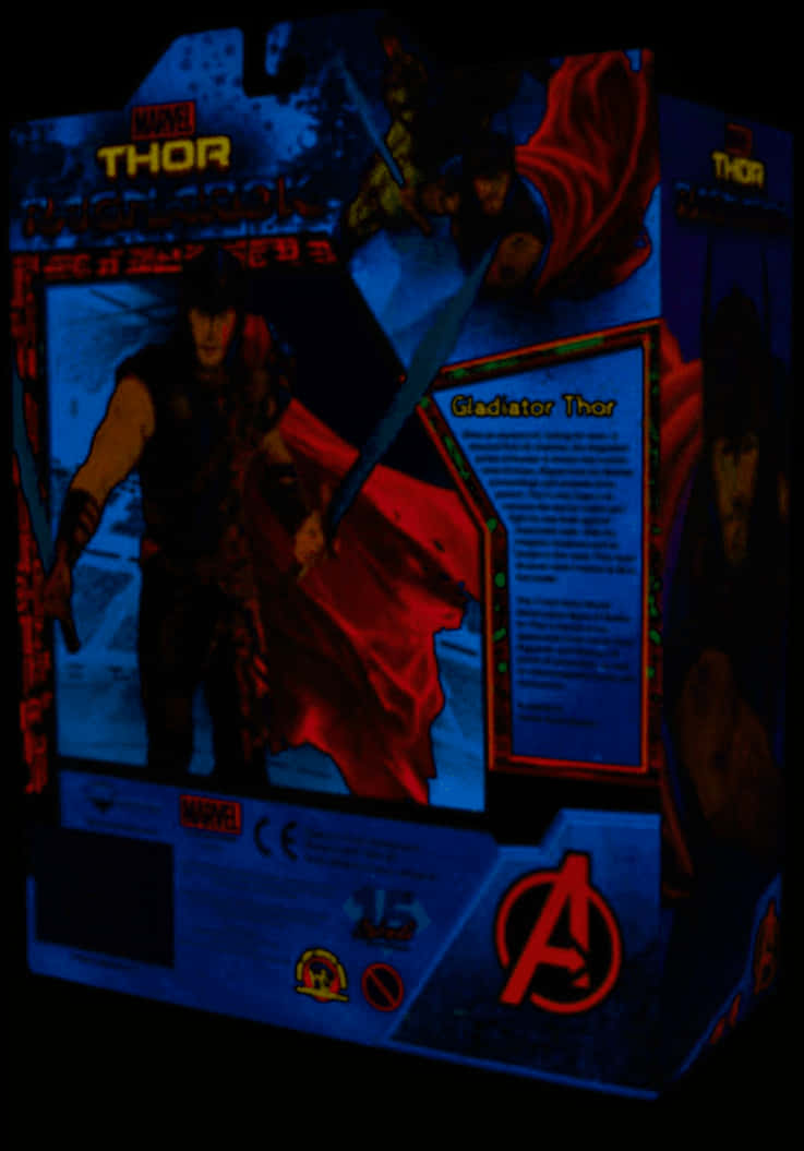 Gladiator Thor Action Figure Packaging PNG