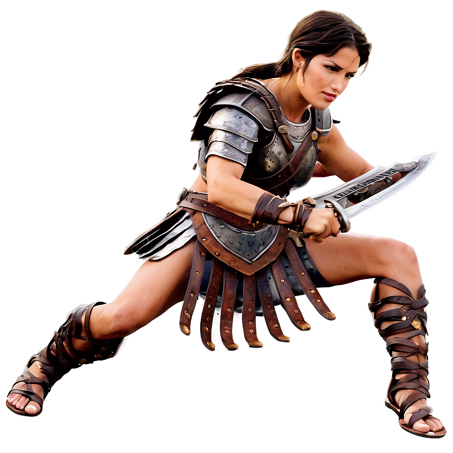 Gladiator Warrior Woman Png 06252024 PNG