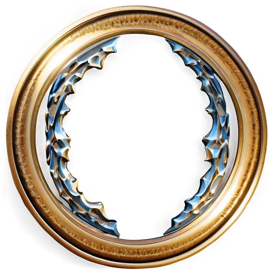 Glamorous Gold Circle Border Png 06262024 PNG