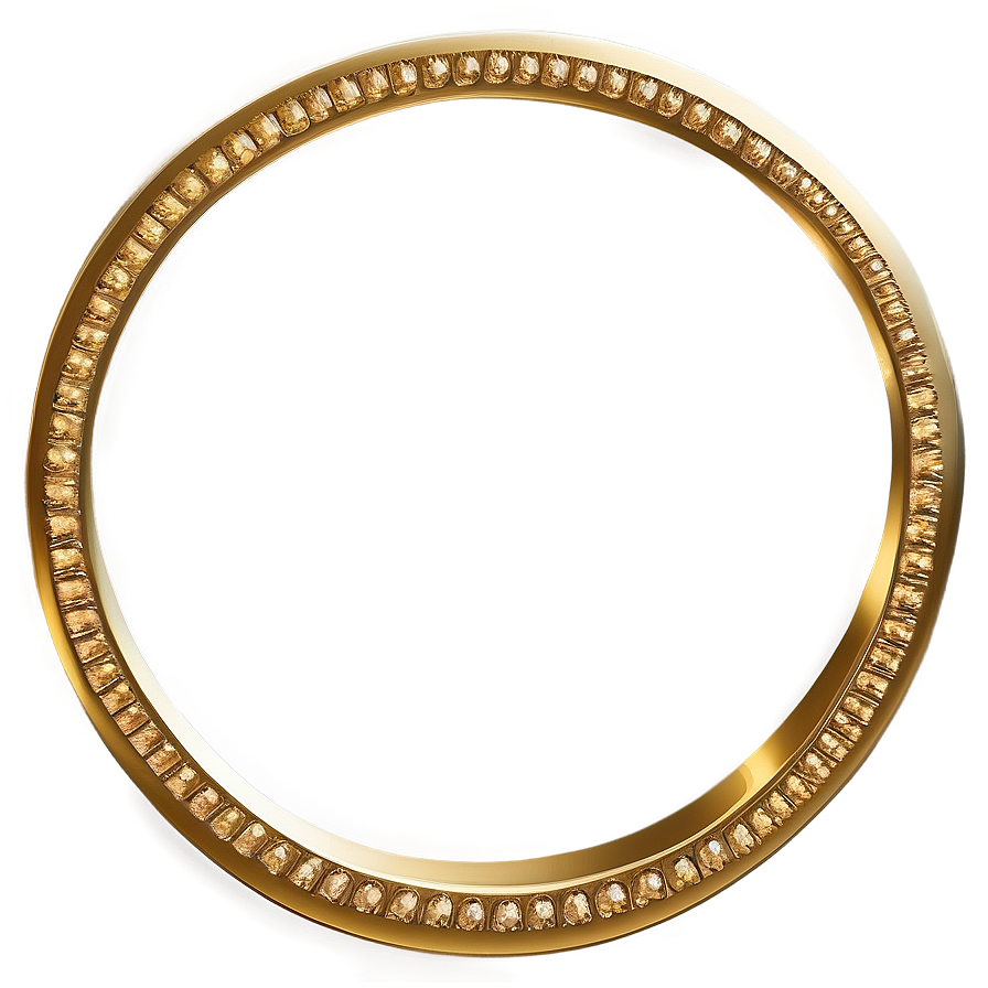 Glamorous Gold Circle Border Png Cqn87 PNG
