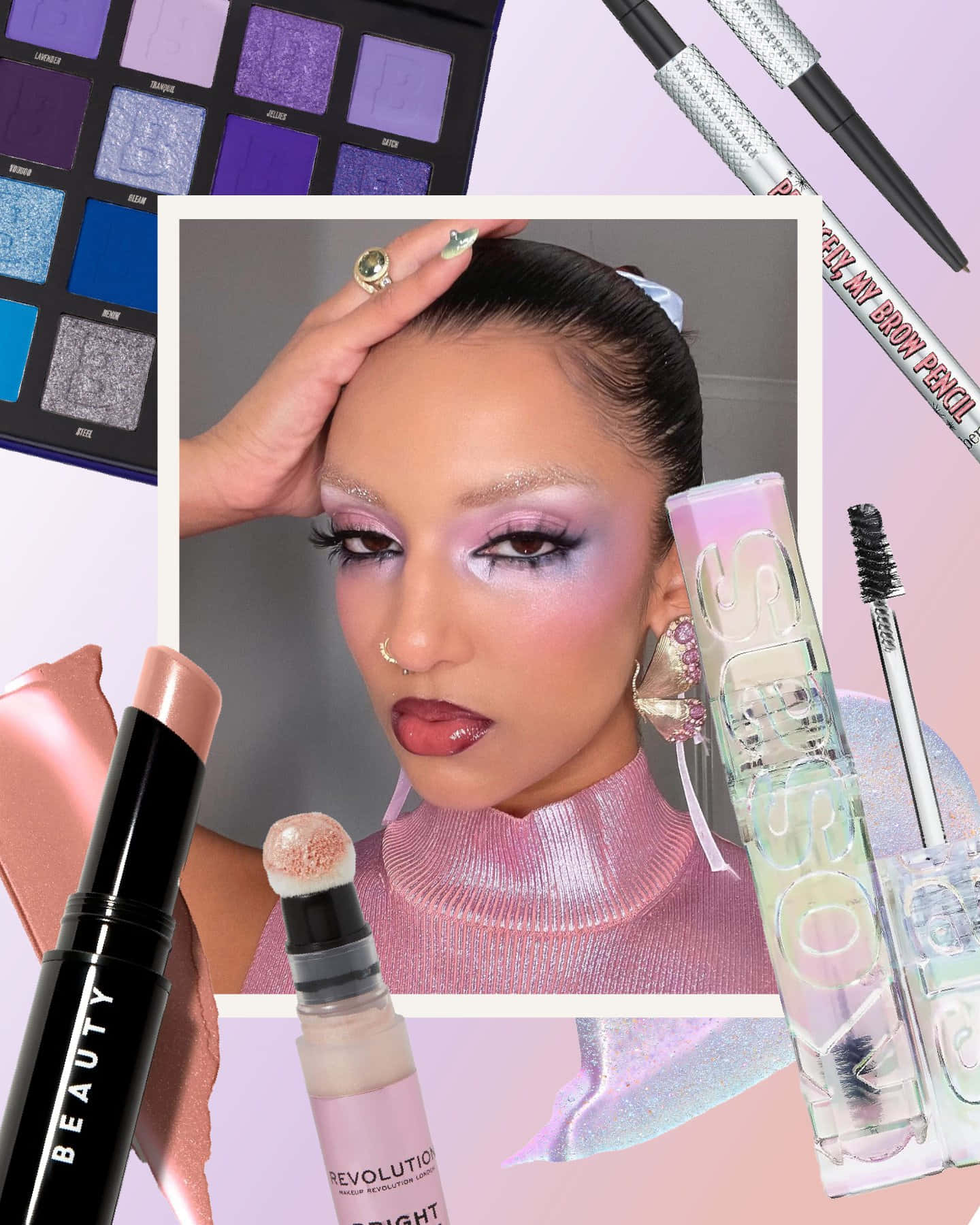 Glamorous Makeup Collage Wallpaper