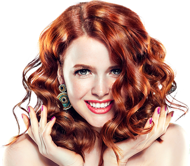 Glamorous Redhead Hairstyle PNG