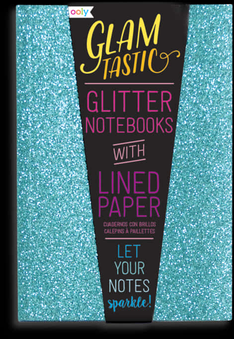 Glamtastic Glitter Notebooks Display PNG