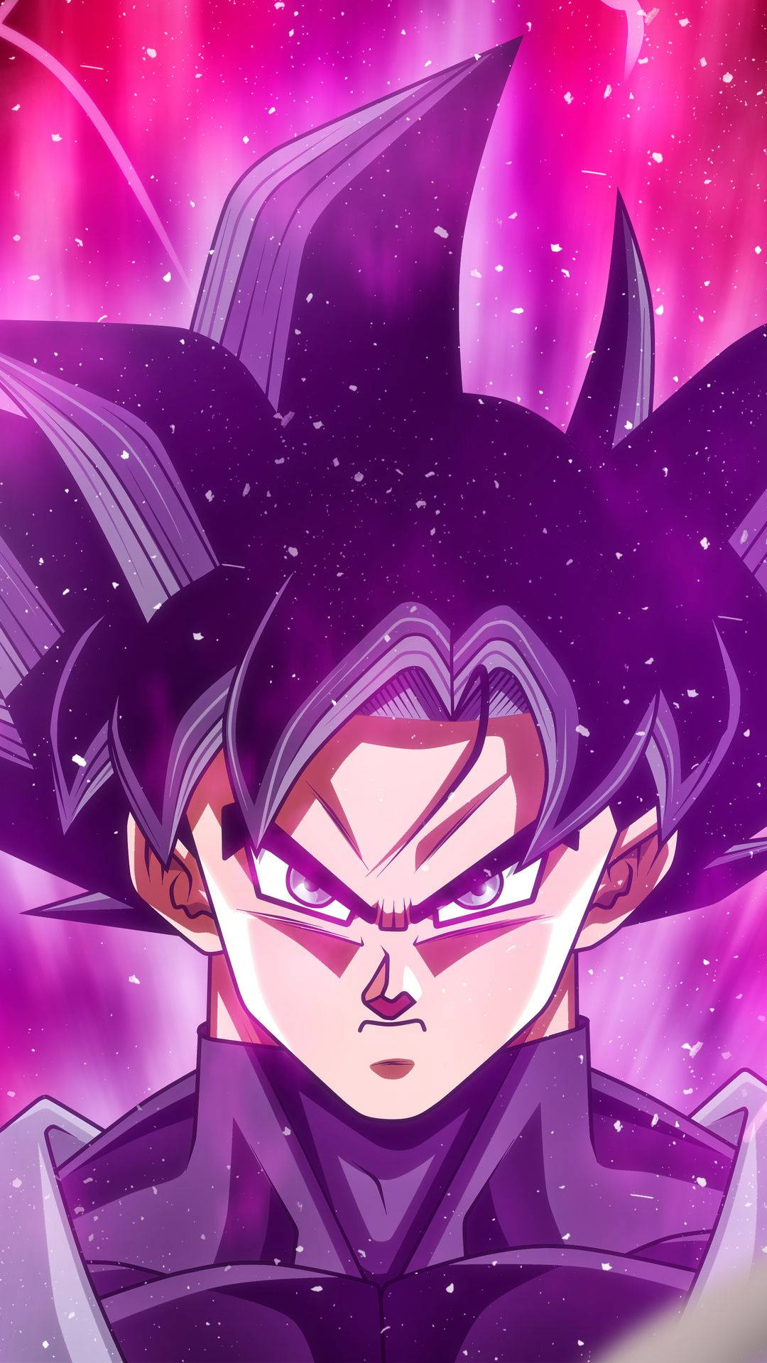 Glimmende Sort Goku Telefon Bakgrundsbillede Wallpaper