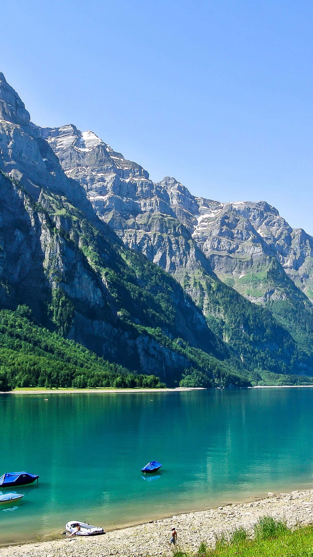 Glarus Mountain Lake Scenery Wallpaper