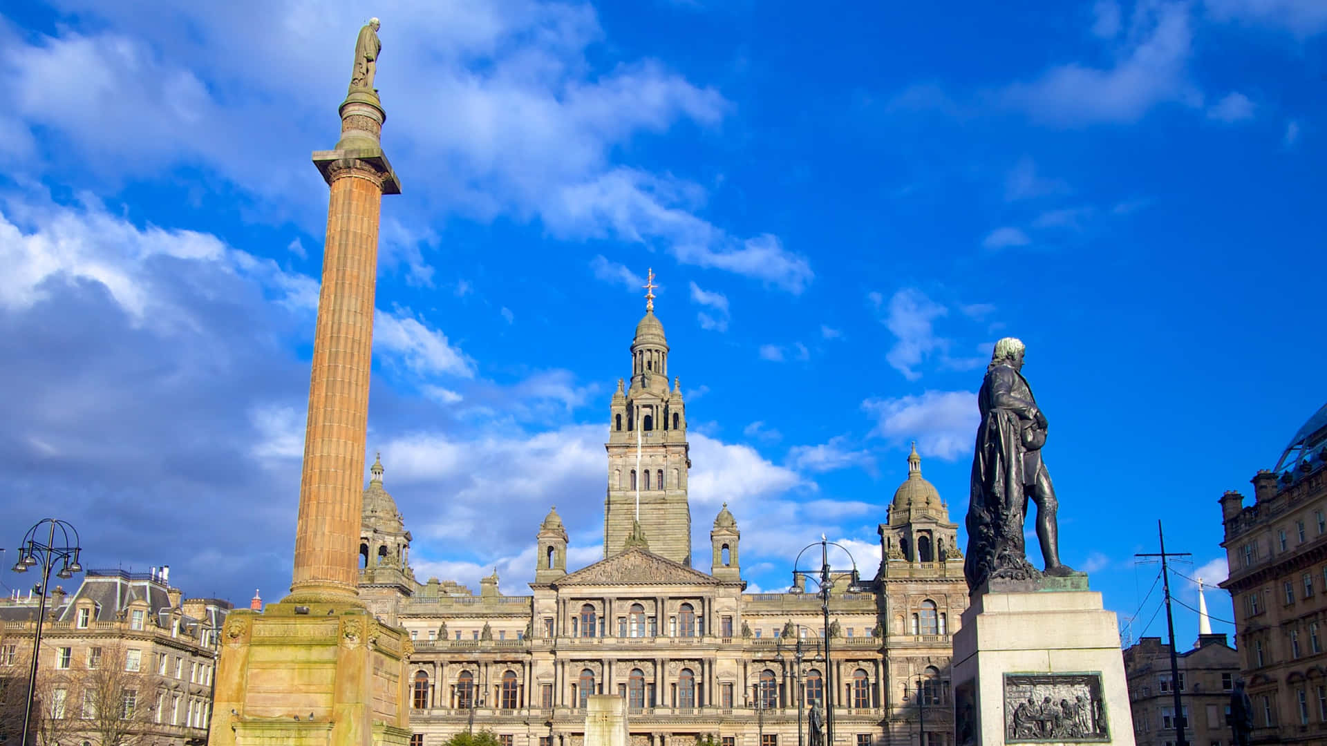 Glasgow George Square Monuments Wallpaper