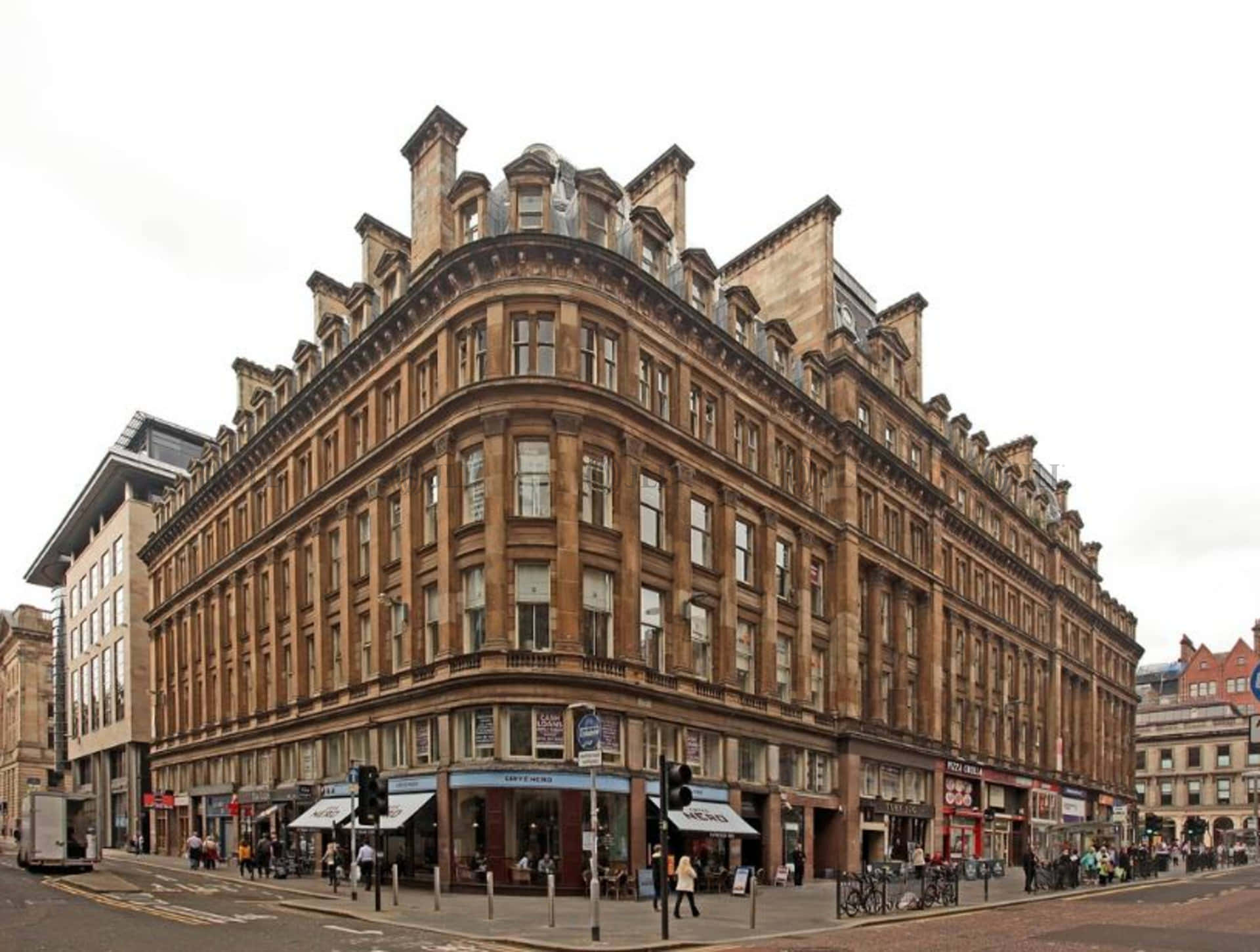 Glasgow Historic Corner Building Wallpaper