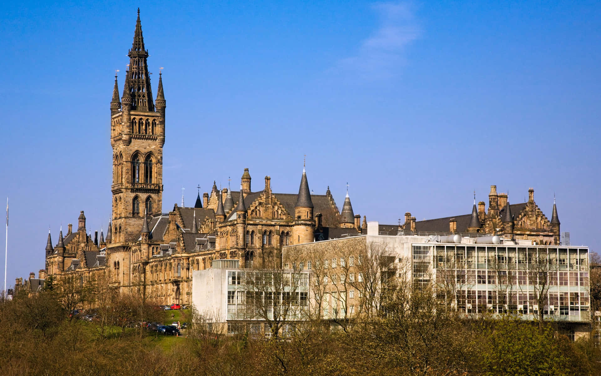Glasgow University Towerand Buildings Wallpaper
